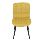 Jídelní židle, žlutá, látka, HC-462 YEL2