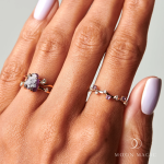 Royal Fashion prsten 18k zlato Vermeil SKA-R006-ROSEGOLD-AMETHYST Velikost: 9 (EU: 59-60)