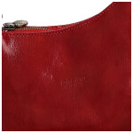 Módní dámská kožená kabelka na rameno Delami Vera Pelle Nemia, červená
