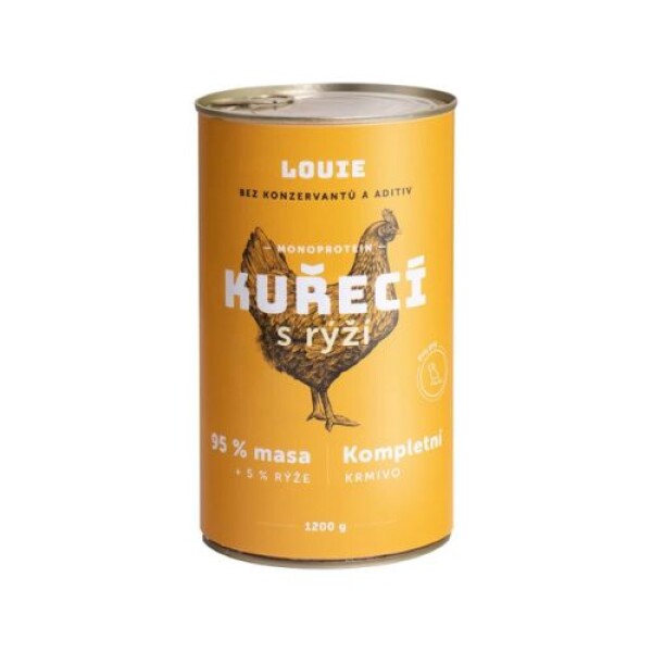 Louie konzerva Kuřecí s rýží Hmotnost: 1200g