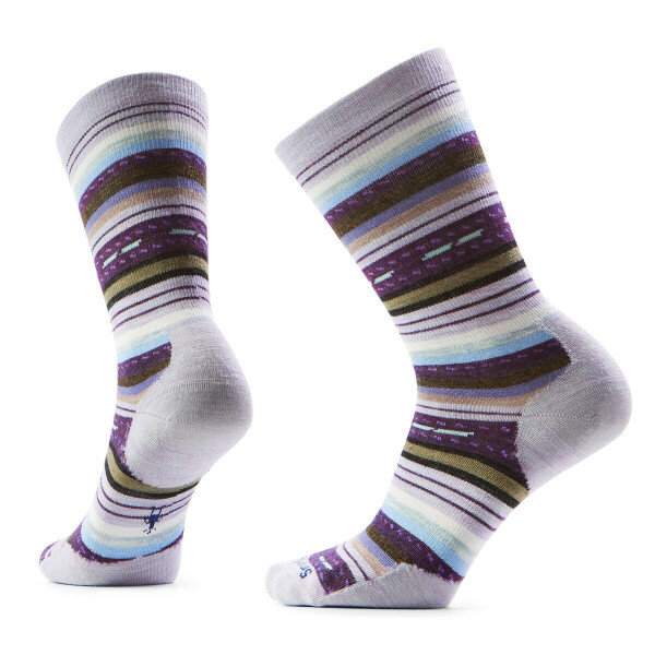 Dámské merino městské ponožky SMARTWOOL Everyday Margarita Crew Socks, Purple Eclipse velikost: 38-41 (M)