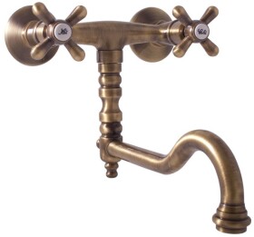 RAV Slezák - MORAVA RETRO - Umyvadlová/dřezová baterie, Stará mosaz (Bronz), 150 mm MK101.5/29SM