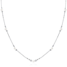 LUNICA Stříbrný perlový náhrdelník 1008