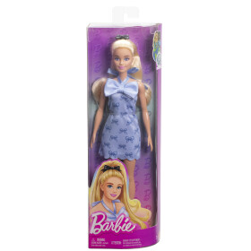 BRB MODELKA - ŠATY S MODRÝMI MAŠLEMI