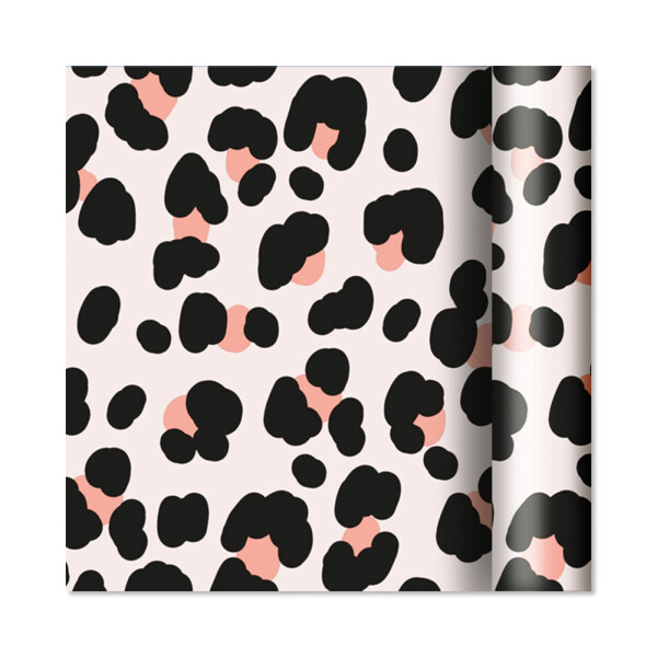 Dárkový papír - role 2 m × 70 cm - Leopardí vzor na růžové - Albi