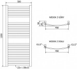 MEXEN/S - Helios radiátor + topná tyč 1200 x 500 mm, 600 W, zlatá W103-1200-500-2600-50