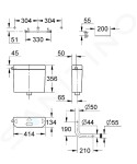 GROHE - Příslušenství Splachovací nádrž 356x134 mm, alpská bílá 37355SH0