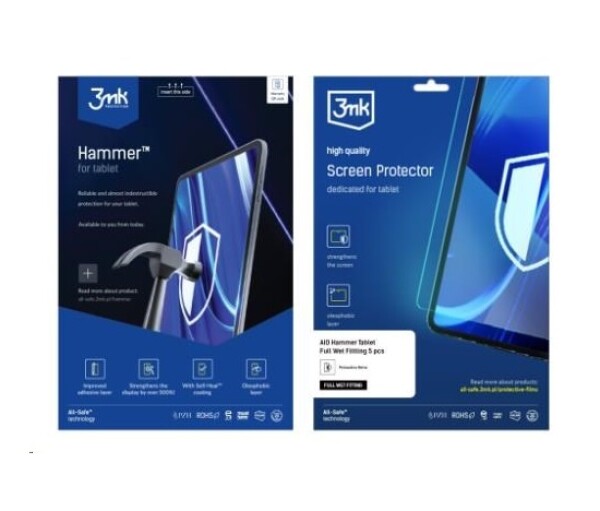 3mk All Safe AIO fólie Hammer Full Wet Fitting Tablet 25 ks 5903108485265 EDF_1407124