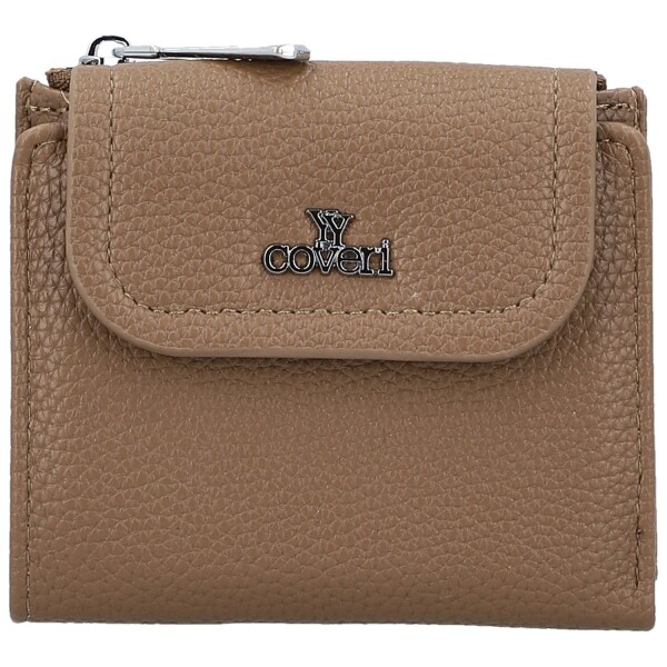 Trendy dámská mini koženková peněženka Coveri Bobbi, tmavě béžová