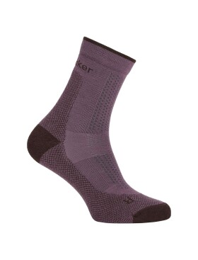 ICEBREAKER Wmns Merino Hike+ Ultralight Quarter, Grey Plum/Bittersweet velikost: 38-40 (M)