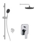 Kielle - Harmonia Sprchový set s baterií pod omítku, pro 2 spotřebiče, s příslušenstvím EcoSpare a tělesem, chrom 20623SP70