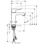 HANSGROHE - Metris Umyvadlová baterie, LowFlow 3,5 l/min, chrom 31204000