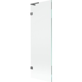 MEXEN/S - Lunar L vanová zástěna FIX 60 x 150, transparent, grafit metal 897L-060-000-95-00