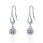 LUNICA Stříbrné visací náušnice VLOČKA 0559