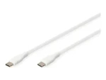 Digitus USB-C silikonový propojovací kabel bílá / Datový kabel / USB-C / 1 m (AK-300341-010-W)