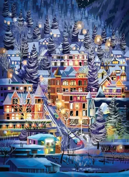 COBBLE HILL Puzzle Lyžařské město