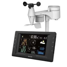 SENCOR SWS 9400 meteostanice černá / barevný LCD / bezdrátové čidlo 5v1 (8590669378302)