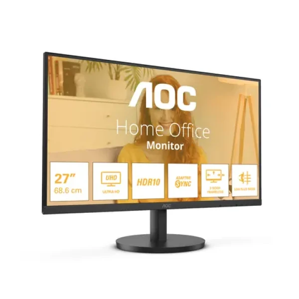 27" AOC U27B3M černá / VA / 3840x2160 / 16:9 / 4ms / 300cd/m2 / HDMI + DP / VESA (U27B3M)