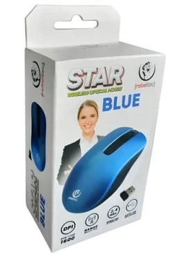 STAR modrá / Bezdrátová myš / 800/1000/1600 DPI / USB přijímač 2.4GHz (RBLMYS00057)