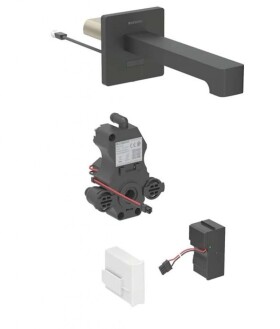GEBERIT - Brenta Elektronický umyvadlový ventil pod omítku, síťové napájení, easy to clean, matná černá 116.271.14.1