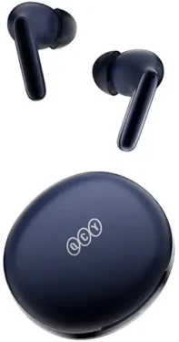QCY T13 ANC2 modrá / Bezdrátová sluchátka s mikrofonem / TWS / ANC / Bluetooth 5.3 / IPX4 / dobíjecí box (HT09 blue)