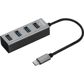 YENKEE YHB C430 šedá / USB Hub / 4x USB-A 3.0 (8590669295098)