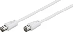 MicroConnect koaxiální kabel M-F 75 Ohm 5m bílá (COAX050W)