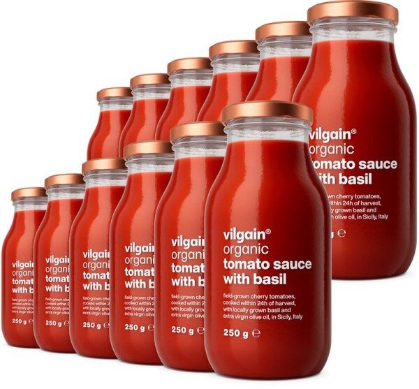 Vilgain Rajčatová omáčka BIO – 12× bazalka 250 g