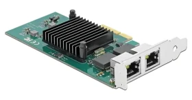 DeLock PCI Express x4 / Síťová karta / 2x RJ45 Gigabit LAN / Intel 82576 (89021)