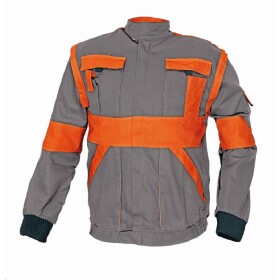 Montérková bunda MAX 2v1 100% bavlna 260g/m2 šedo-oranžová 52 šedo-oranžová