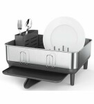 Simplehuman Odkapávač na nádobí Compact / rám z nerez oceli/ šedý plast/ FPP (KT1184DC)