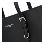 Pevná a stylová dámská koženková kabelka Lendy, černá