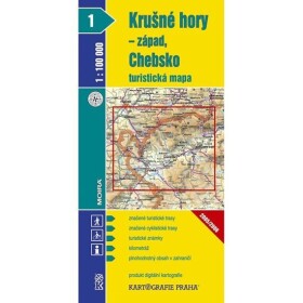 1:100T 1)-Krušné hory-západ,Chebsko (turistická mapa)