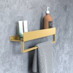 REA - Police do koupelny SF01 45cm gold brush REA-06001