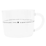 Bastion Collections Skleněný hrnek Quiet Moment 400 ml, čirá barva, sklo