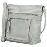 Trendy dámská koženková crossbody kabelka Zeta, šedá