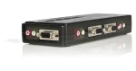 StarTech 4portový USB KVM přepínač s audiem / KVM přepínač / max. 2048x1536 / integrovaný kabel 1,2 m / černá (SV411KUSB)