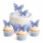 Dortisimo Nejedlá dekorace modro-fialové Motýlci (12 ks)