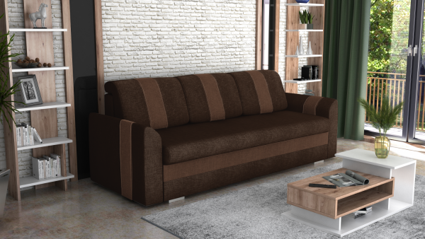 FRONTI Pohovka VIPER tmavěhnědá-světlehnědá SAWANA 16 + SAWANA 25 17231