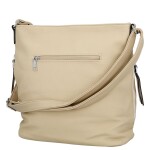 Trendy dámská koženková crossbody kabelka Alena, krémová