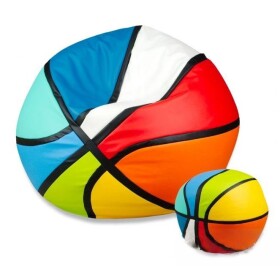 FRONTI Sedací vak - míč basketballový + taburet - vícebarevný