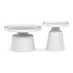 Konferenční stolek 69x69x43cm, kov, bílá, CT-F4114 WT