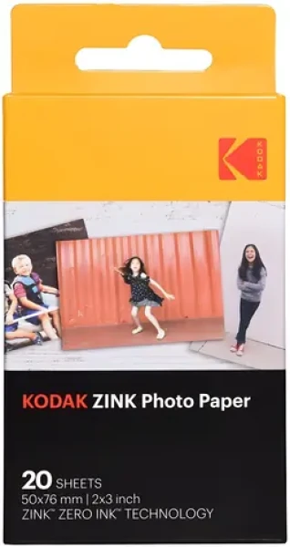 Kodak ZINK fotopapír 5x7,6 cm 20 listů / Samolepicí fotopapír / lesklý / bez inkoustu (11/RODZ2X320)
