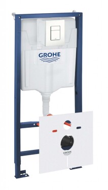 GROHE - Rapid SL Předstěnová instalace s nádržkou pro závěsné WC, souprava Fresh a tlačítko Skate Cosmopolitan, alpská bílá 39448000