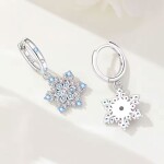 Stříbrné náušnice Sněhová vločka – stříbro 925/1000, Stříbrná