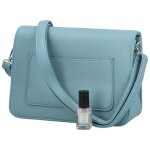 Stylová dámská koženková crossbody kabelka MaxFly Hanele, světle modrá