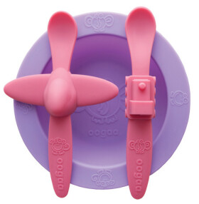 Sada nádobí Oogaa fialová s růžovou - Oogaa