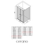 CERANO - Sprchový kout Antelo L - L/P - 6 mm - chrom, transparentní sklo - 130x70 - otočný CER-666736