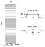 MEXEN/S - Mars radiátor + topná tyč 1800 x 600 mm, 900 W, černá W110-1800-600-2900-70