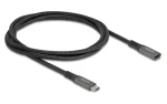 Delock USB-C 1m černá / Prodlužovací kabel / USB 3.2 Gen 2 10 Gbps / USB-C (M) - USB-C (F) / PD 100W / 4K 60Hz (80022)